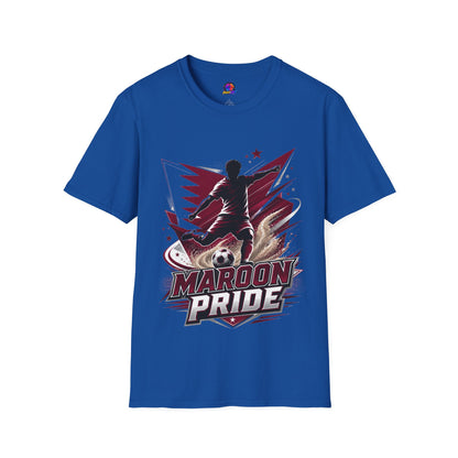 Qatar Maroon Pride Soccer T-Shirt — Silhouette Player Graphic Tee