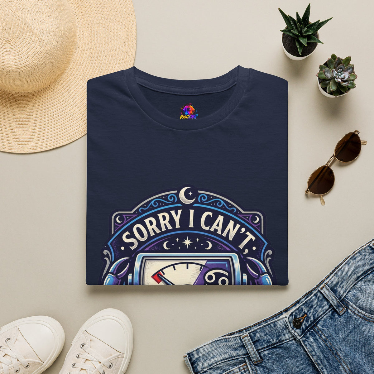 Cancer Support T-Shirt — "Sorry I Can't, My Cancer Social Battery Is Empty"