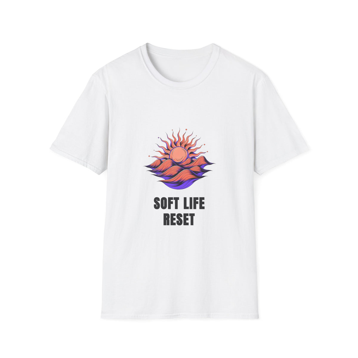 Soft Life Reset T-Shirt — Sun & Waves Graphic Tee - Trending Now - August 2026