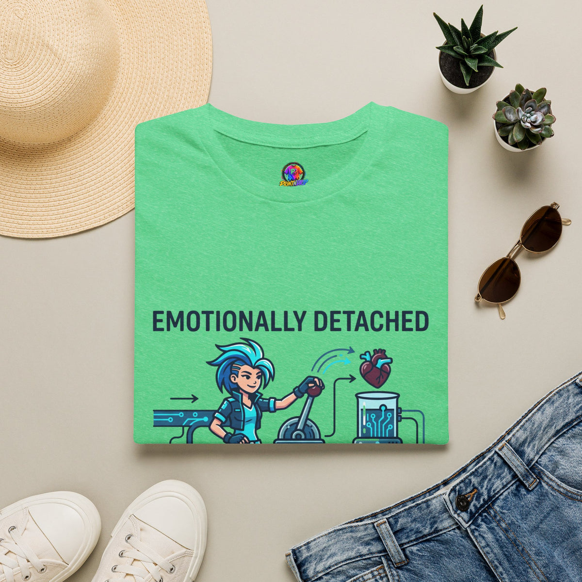 Aquarius Zodiac Emotionally Detached, Intellectually Invested T-Shirt — Aquarian Graphic Tee