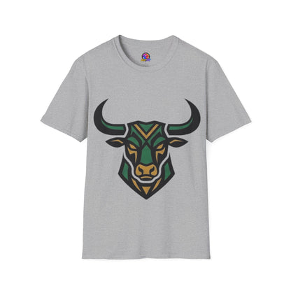 Bull Head Graphic T-Shirt — Tribal Geometric Rodeo Tee