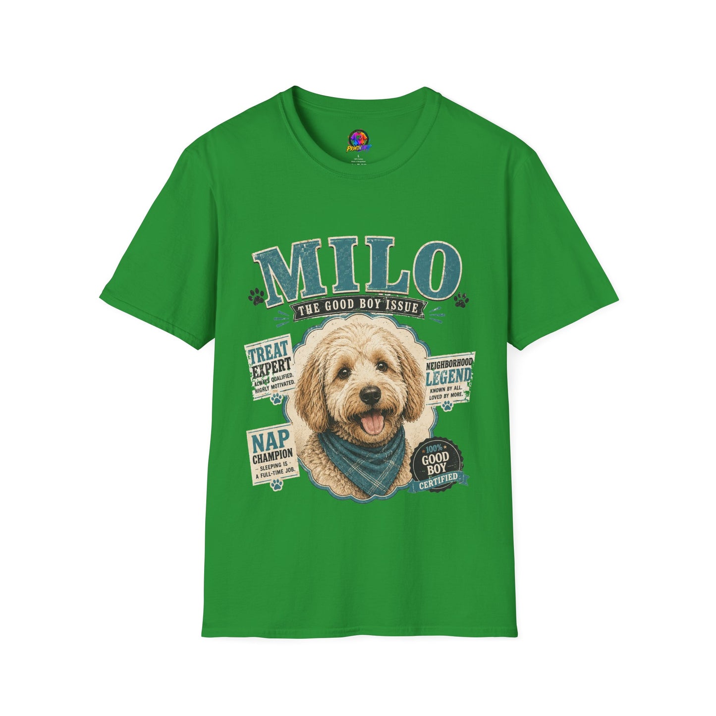 Milo "The Good Boy Issue" Dog Portrait T-Shirt