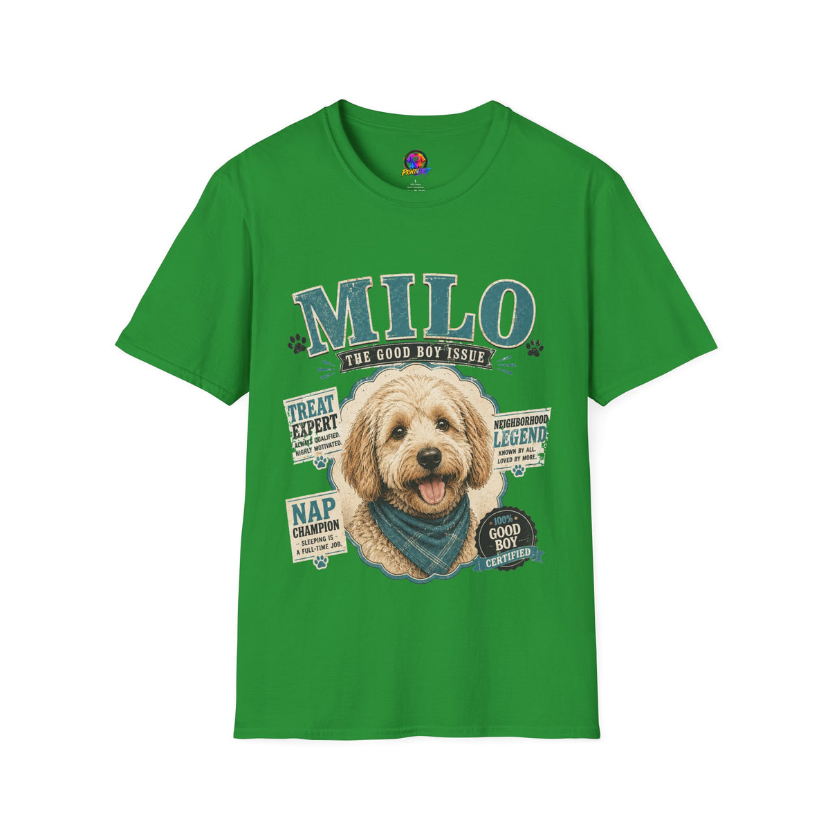 Milo "The Good Boy Issue" Dog Portrait T-Shirt