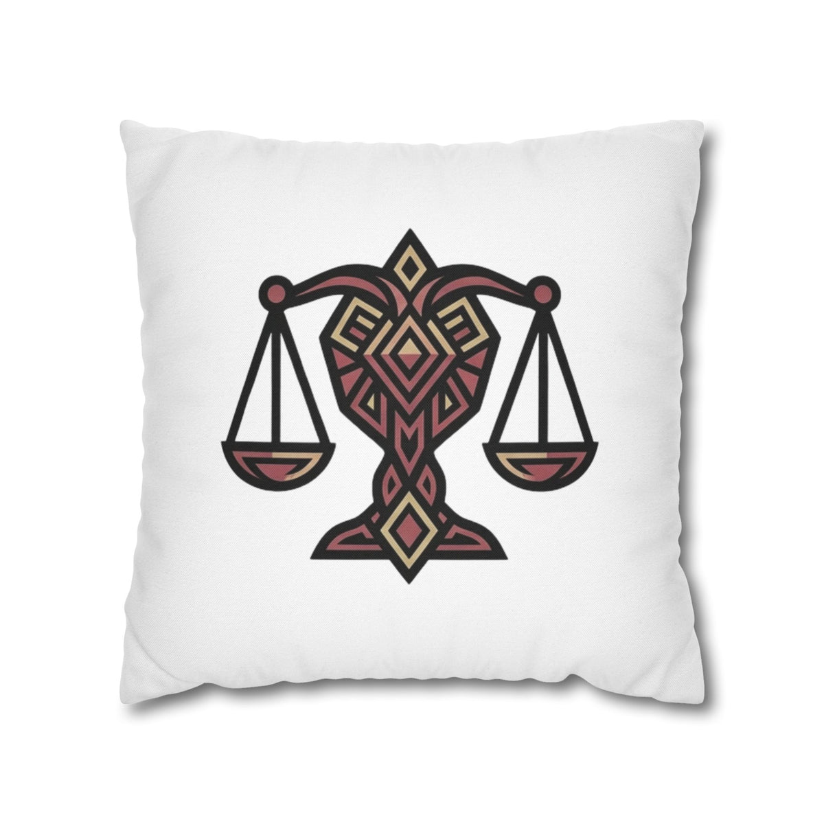 Libra Scales Decorative Pillowcase – Zodiac Balance Throw Pillow Cover