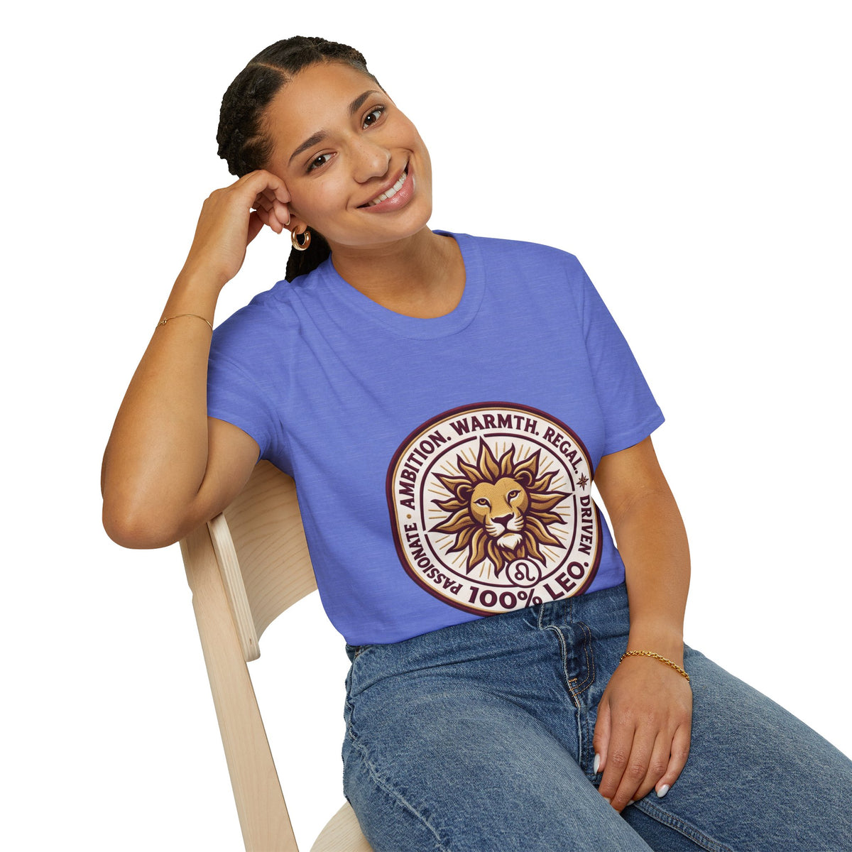 Leo Zodiac Lion T-Shirt — Ambition, Warmth & Regal Pride Graphic Tee