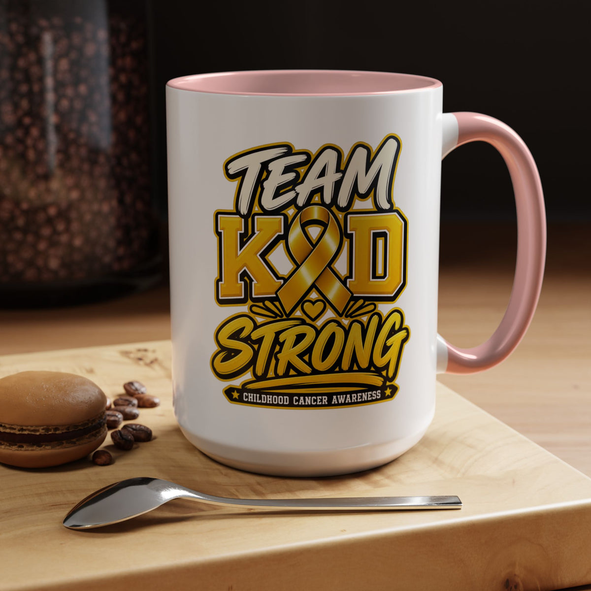 Team KID Strong Childhood Cancer Awareness Coffee Mug
