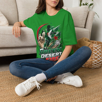 Algeria Football Fan Tee — "Green Desert Fire" Soccer Shirt