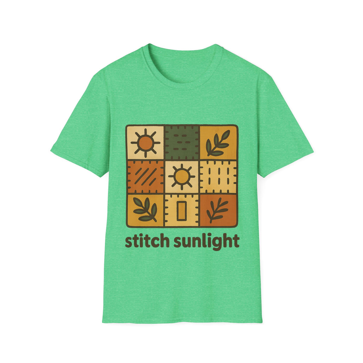 T-Shirt — Rustic Sunflower Patchwork “Catch Sunlight” Graphic Tee - Trending Now - September 2026