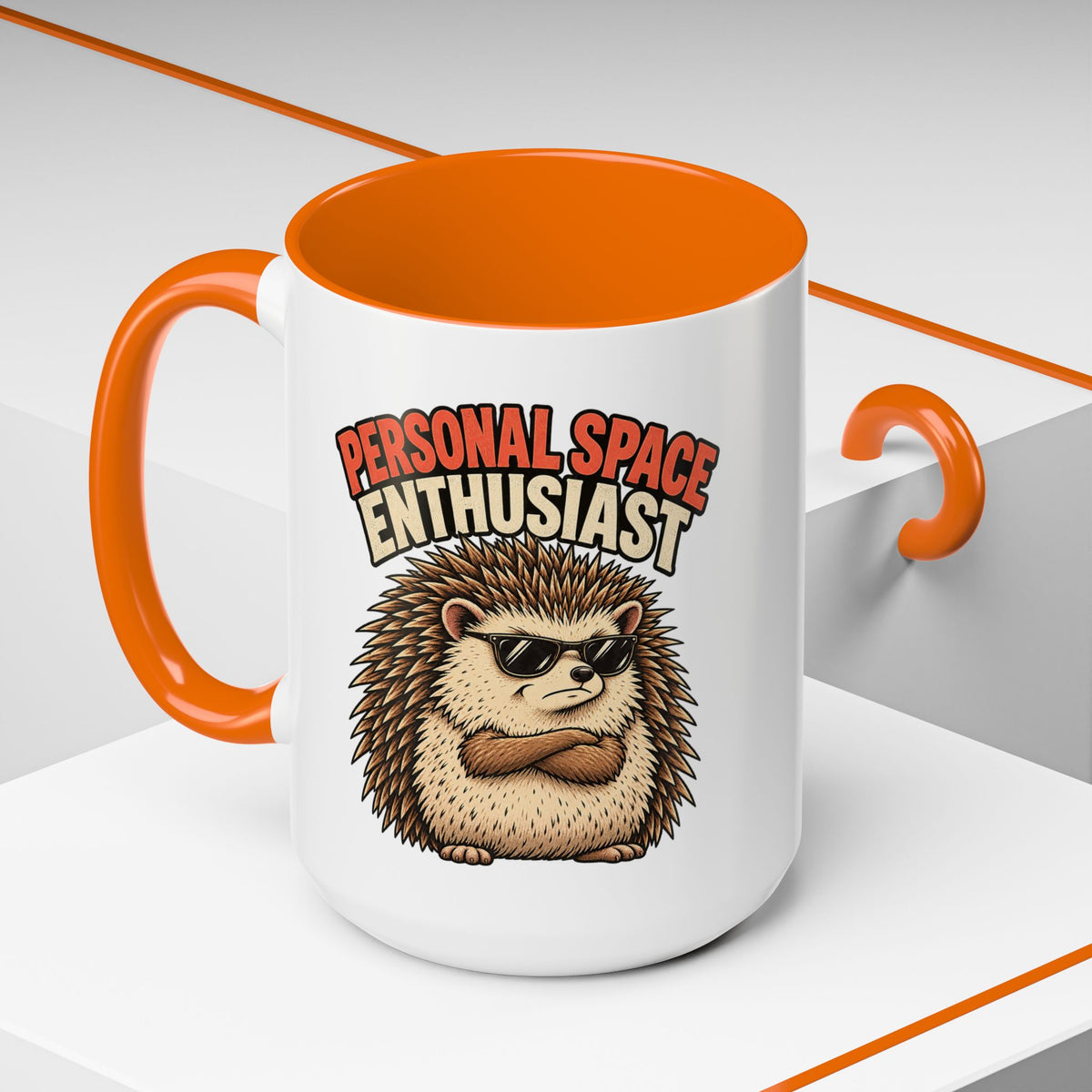 Funny And Witty "Personal Space Enthusiast" Accent Coffee Mug (11, 15oz)