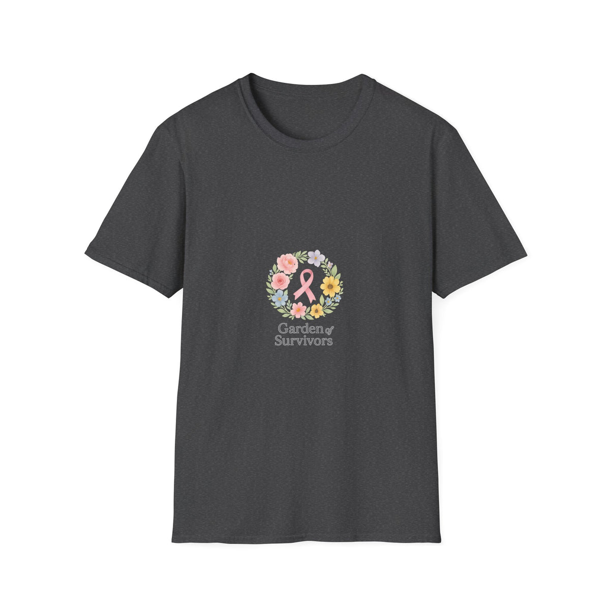 Garden of Survivors Wildflower Wreath T-Shirt, Pink October Breast Cancer Awareness Tee - Trending Now - September 2026