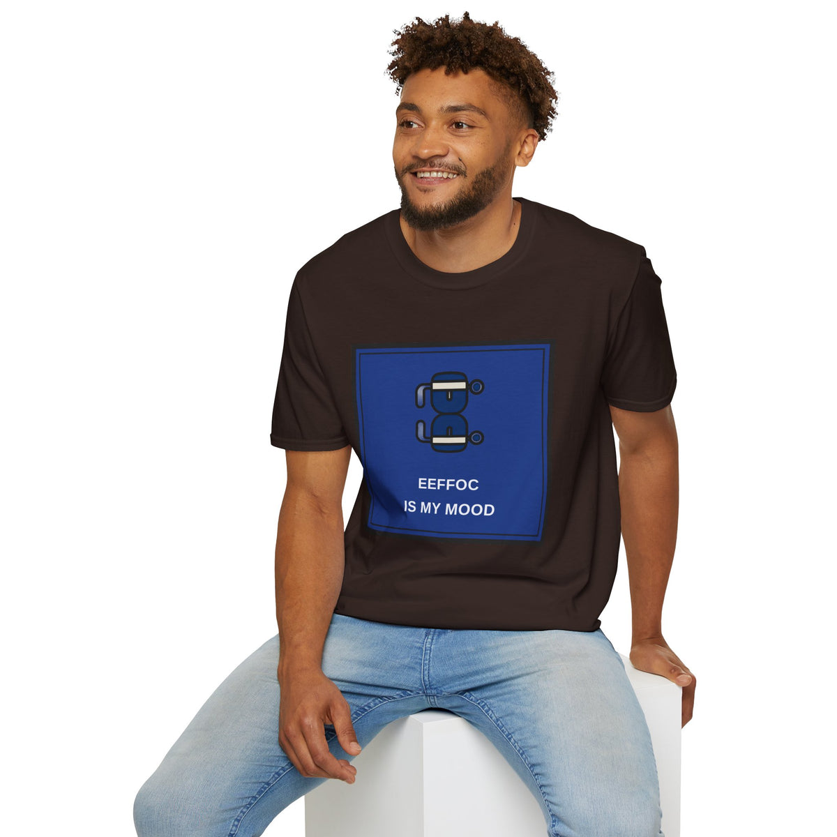 T‑Shirt — 'BeeFoc Is My Mood' Blue Robot Graphic Tee - Trending Now - August 2026