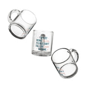 Libra Zodiac Glass Mug — “I’m Just Being Polite, Please Don’t Fall In Love With Me” Clear Coffee Cup