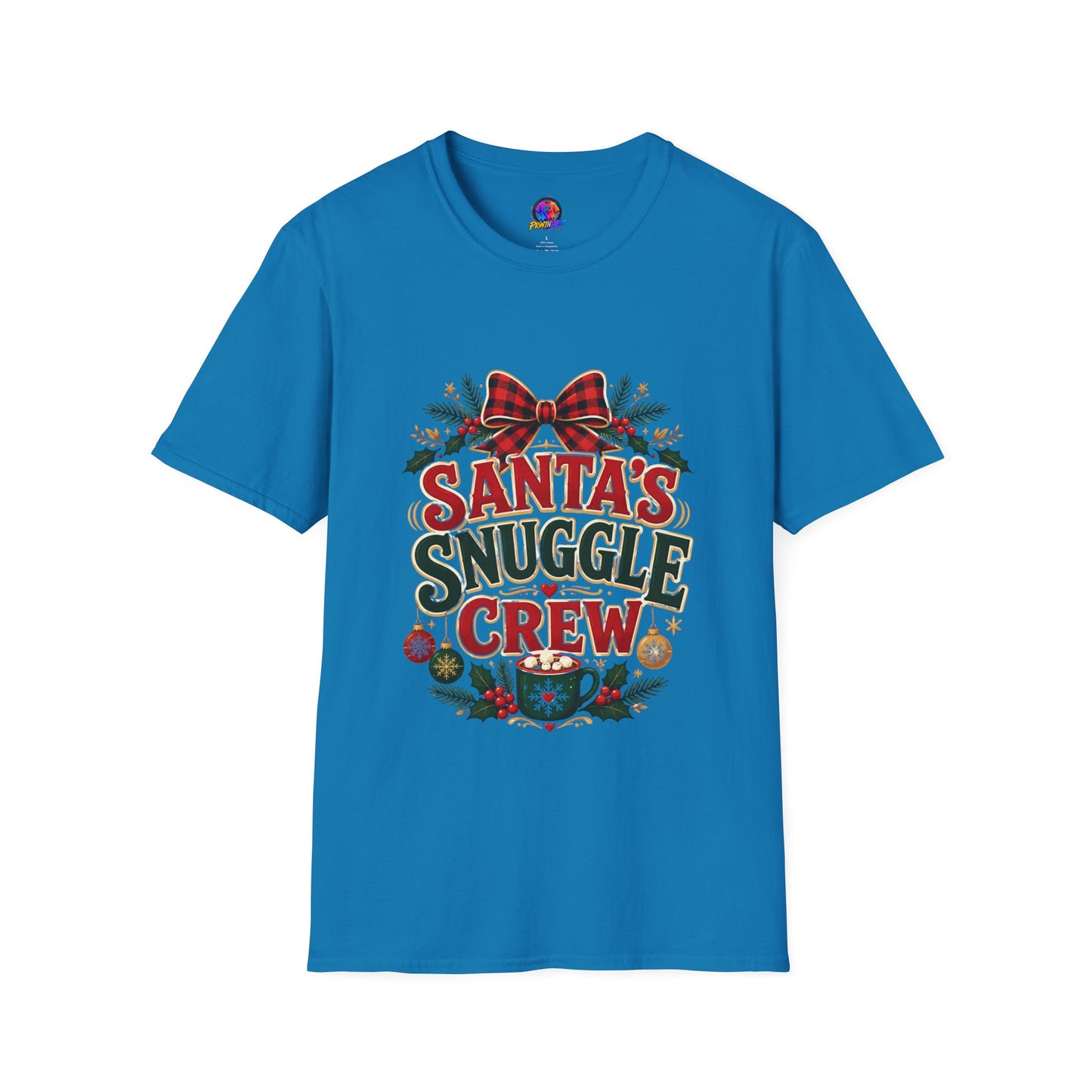 Santa's Snuggle Crew T-Shirt — Cute Christmas Holiday Tee