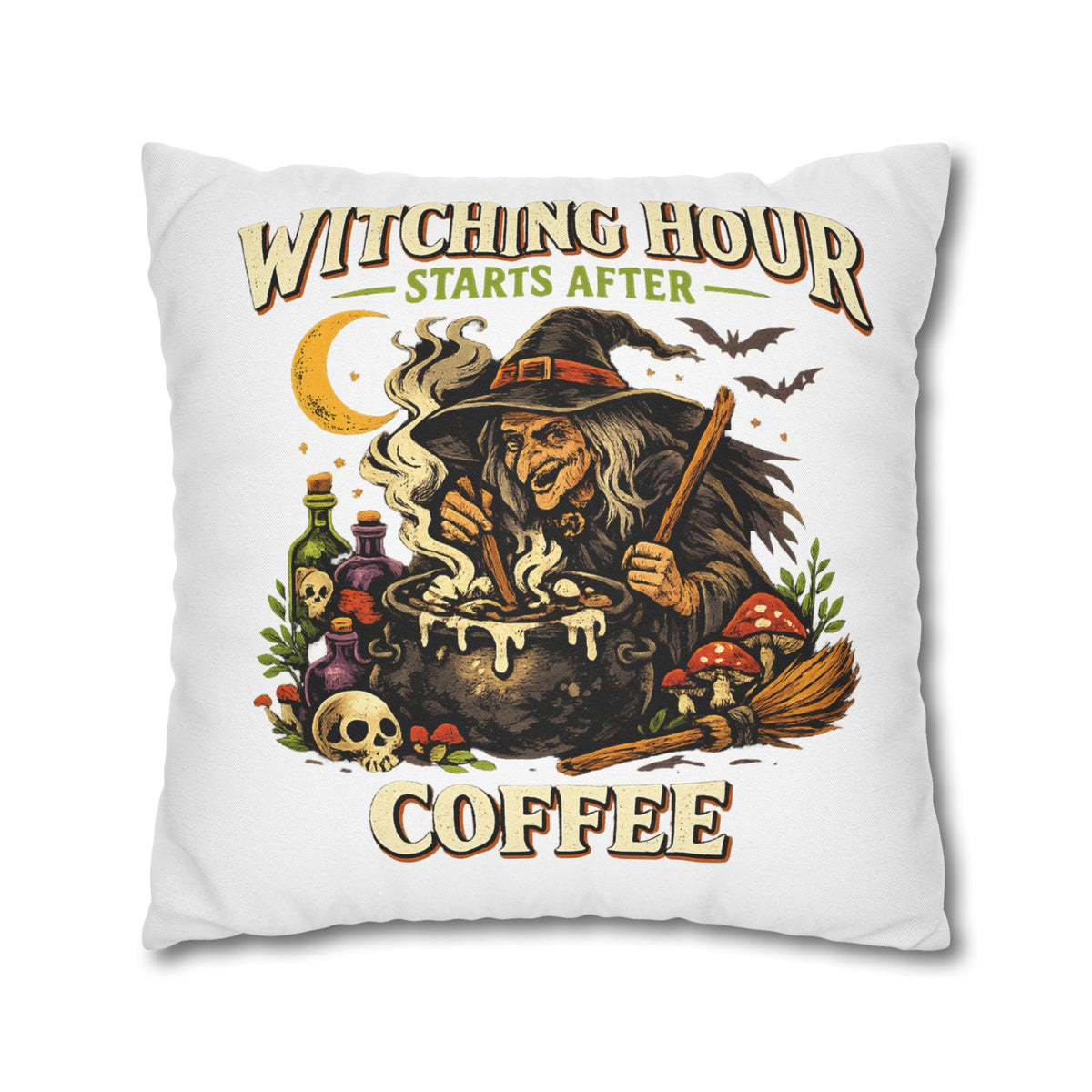 Halloween Witch Coffee Pillowcase