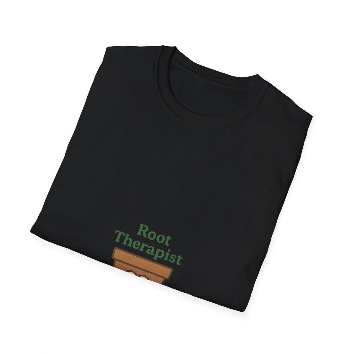 "Root Therapist" Cute Potted Plant Graphic Tee - Funny Gardening Pun Houseplant White T-Shirt - Trending Now - September 2026