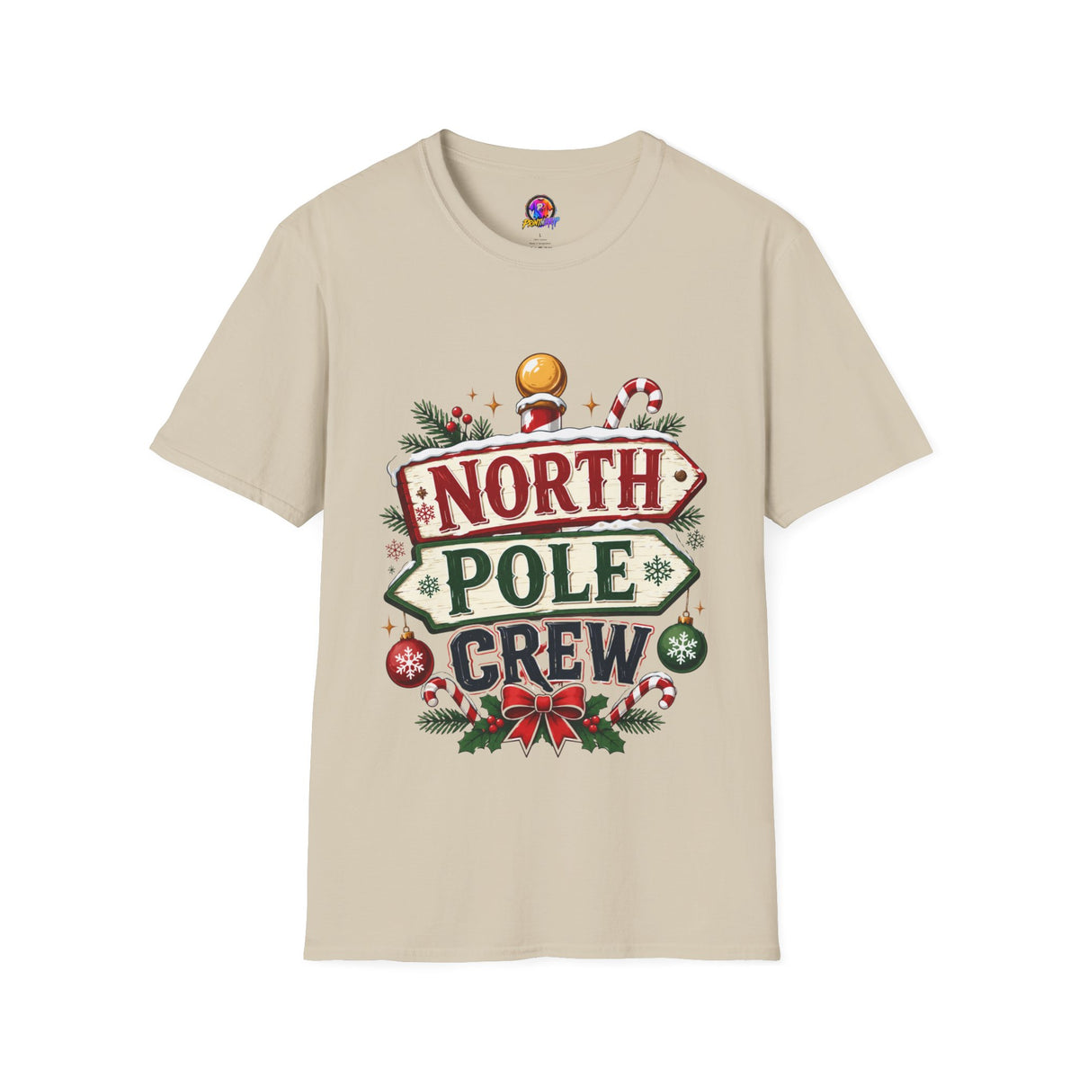 T-Shirt — North Pole Crew Christmas Holiday Graphic Tee