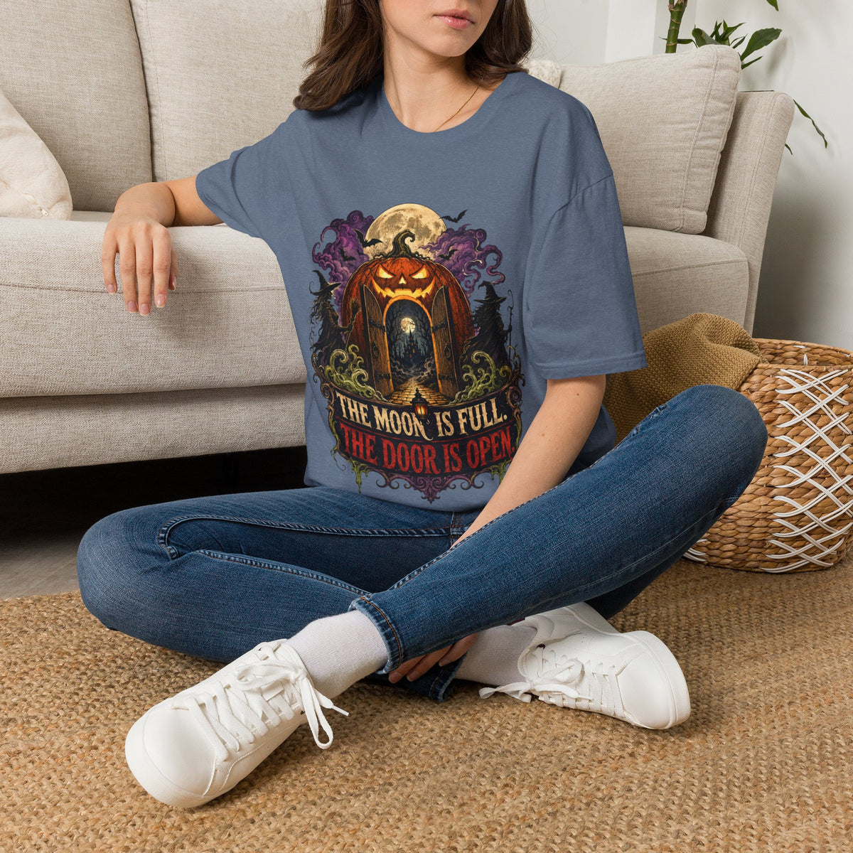 Halloween The Moon Is Full Unisex Softstyle T-Shirt
