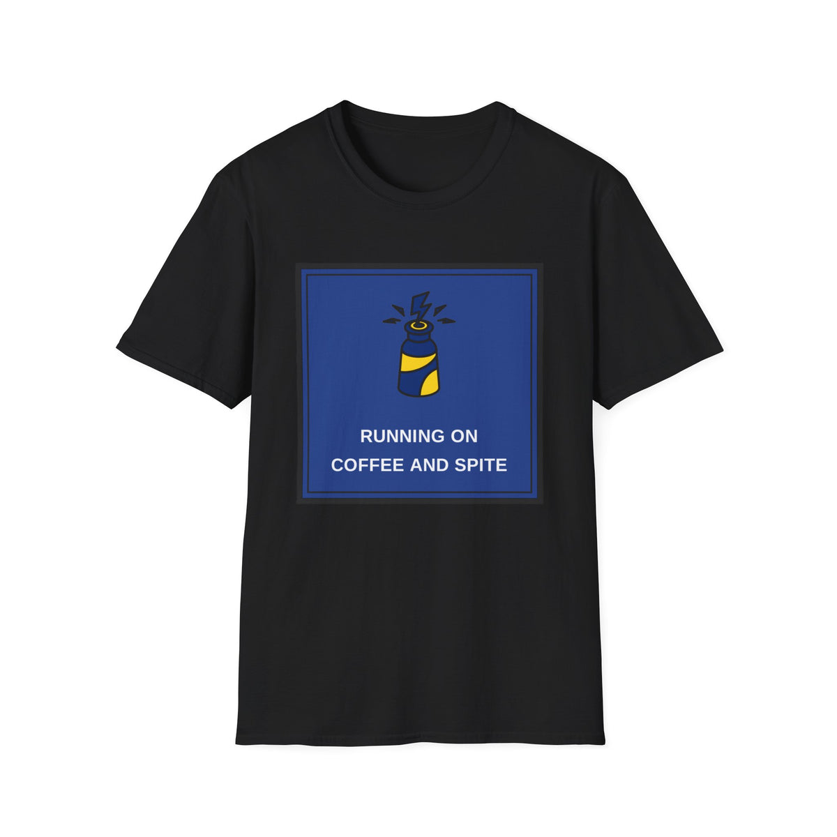 T-Shirt — Running on Coffee and Spite Graphic Tee - Trending Now - August 2026