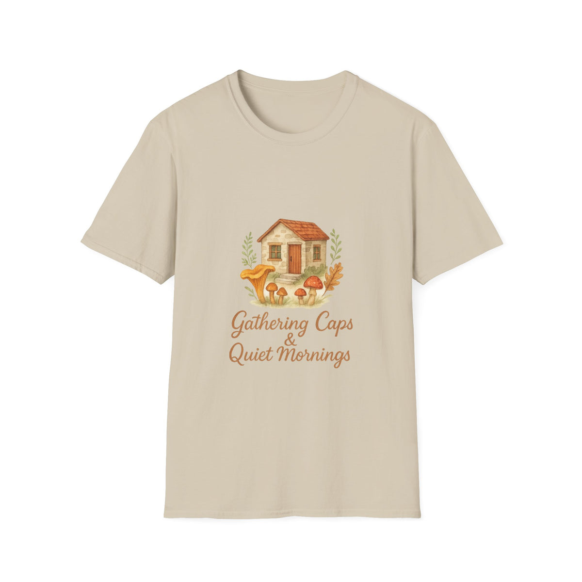 Cozy Cottage Graphic T-Shirt — 'Gathering Days, Quiet Mornings' - Trending Now - October 2026