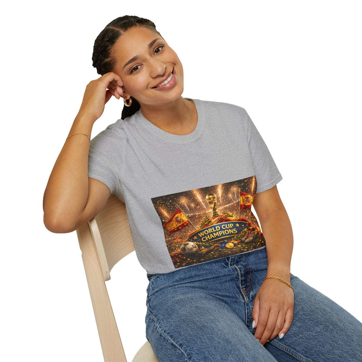 World Cup Champions T-Shirt — Spanish Football Victory Design