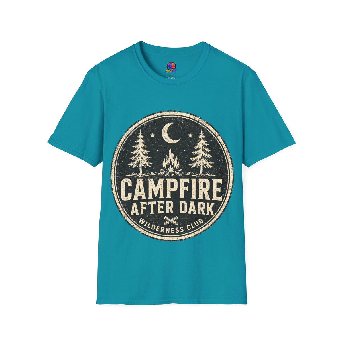 Campfire After Dark Tee — Vintage Wilderness Camping T-Shirt