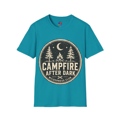Campfire After Dark Tee — Vintage Wilderness Camping T-Shirt