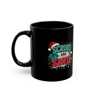Modern Day Christmas Scrubs and Santa Coffee Mug — Christmas Nurse Holiday Gift