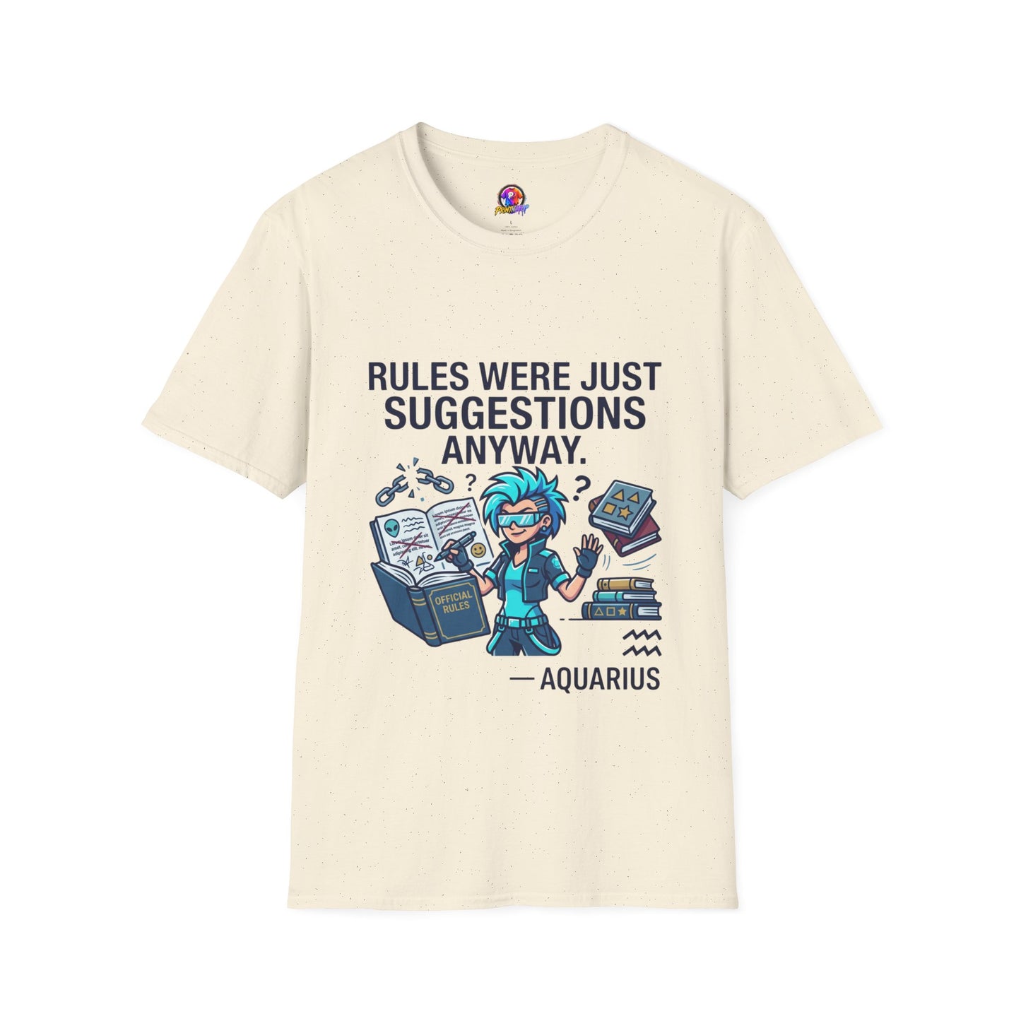 Aquarius Zodiac T‑Shirt — "Rules Were Just Suggestions Anyway" Graphic Tee