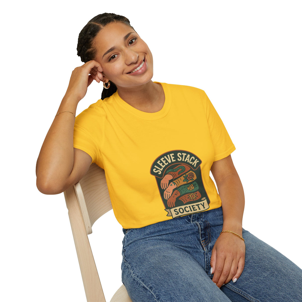 Sleeve Stack Society T-Shirt — Vintage Tattoo Sleeve Graphic Tee - Trending Now - October 2026