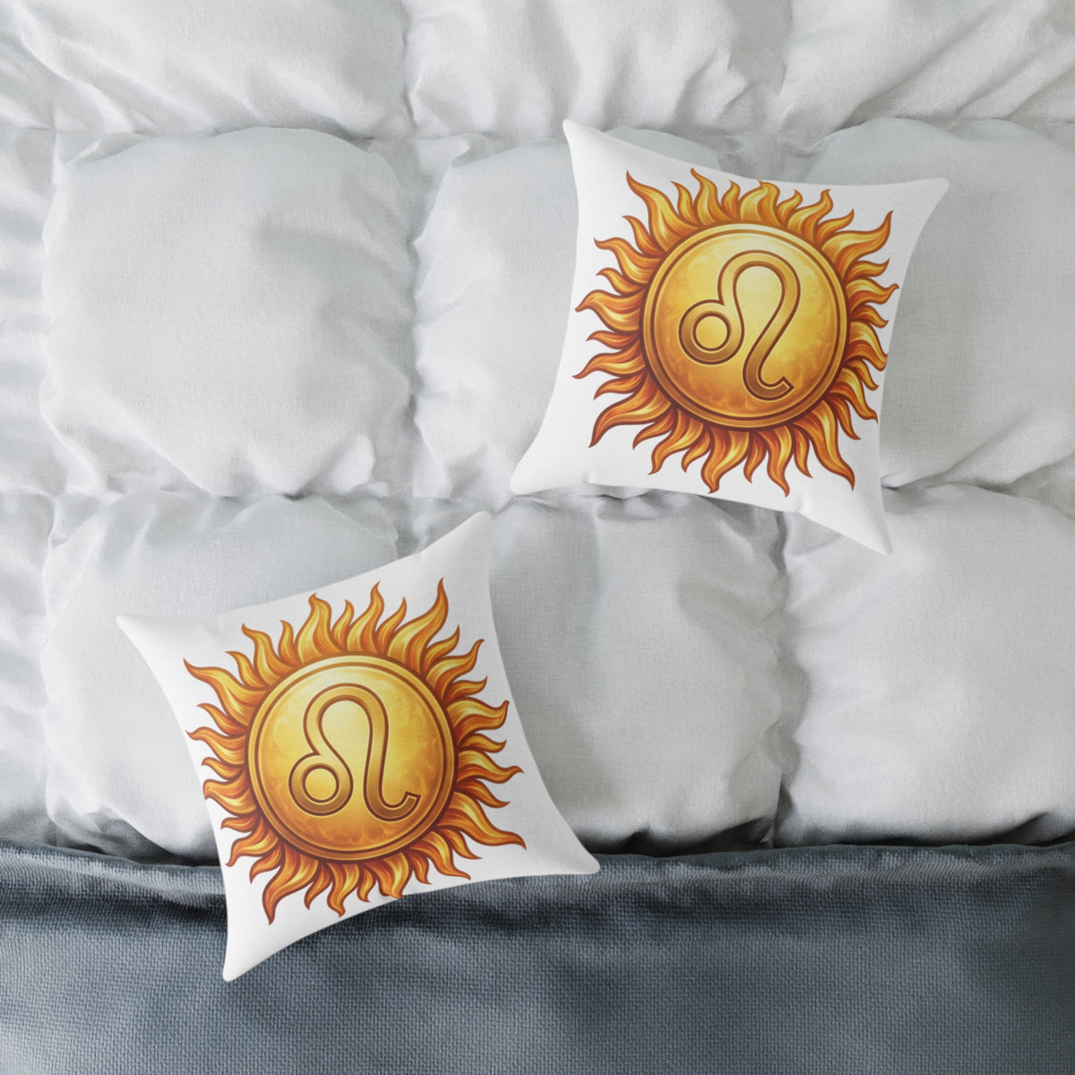 Leo Zodiac Sun Astrological Square Poly Canvas Pillow