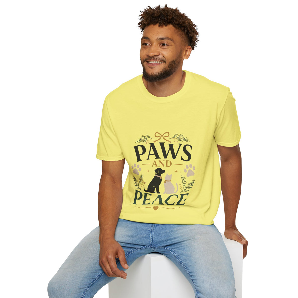 Paws and Peace T-Shirt — Cozy Pet Lover Tee