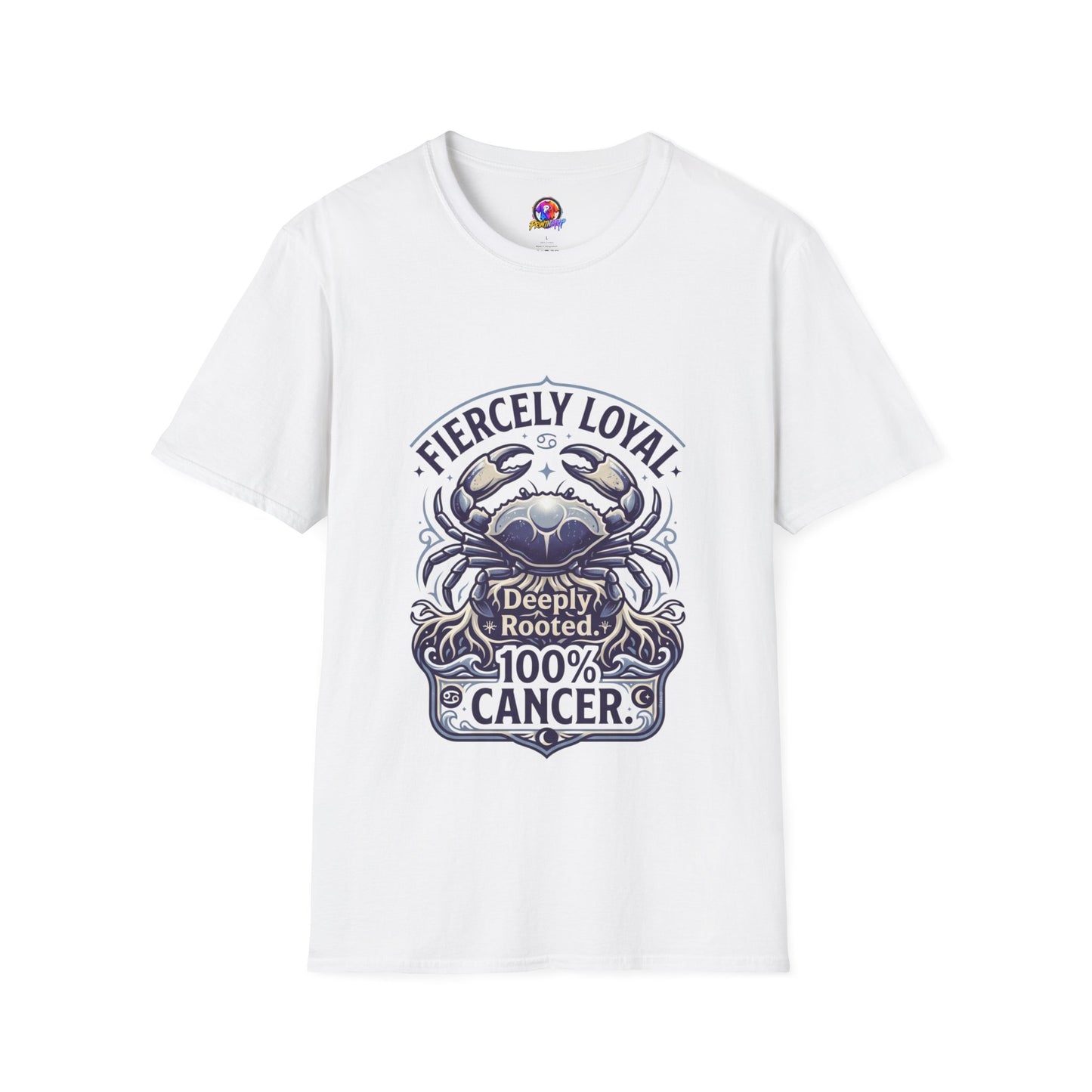 Cancer Zodiac T-Shirt — Fiercely Loyal Crab Design (100% Cancer, Deeply Rooted)