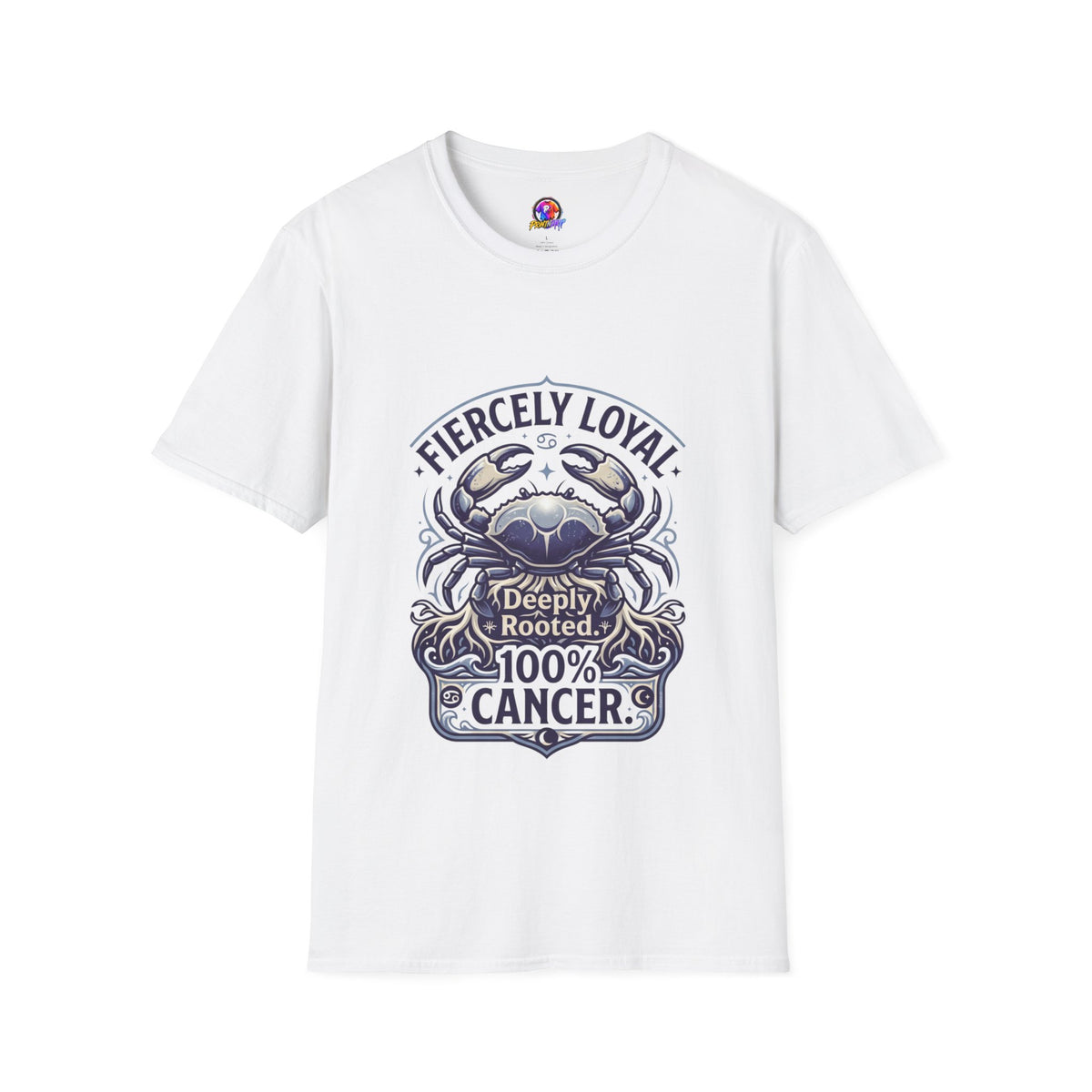 Cancer Zodiac T-Shirt — Fiercely Loyal Crab Design (100% Cancer, Deeply Rooted)