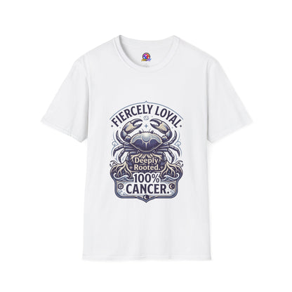 Cancer Zodiac T-Shirt — Fiercely Loyal Crab Design (100% Cancer, Deeply Rooted)