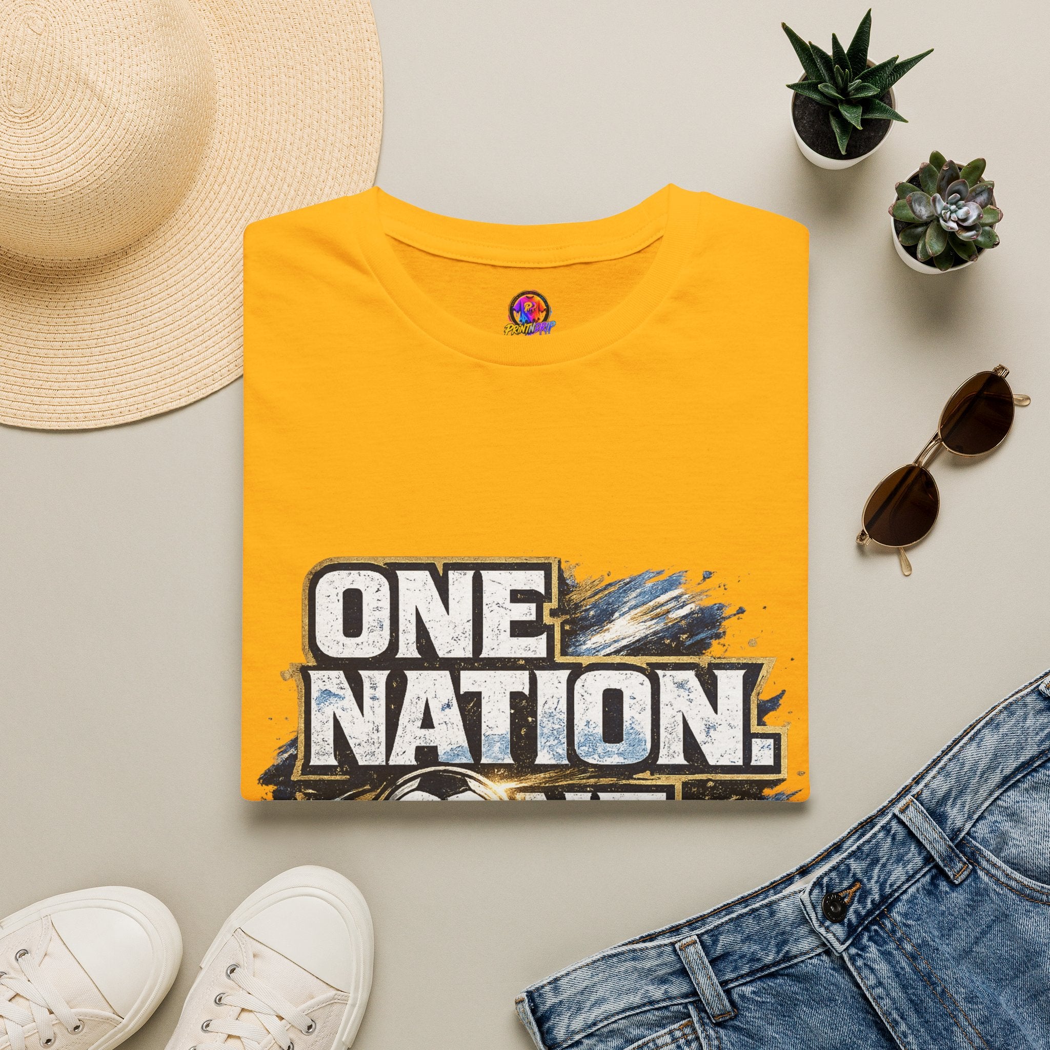 One Nation One Team Soccer T-Shirt — Supportive Fan Tee