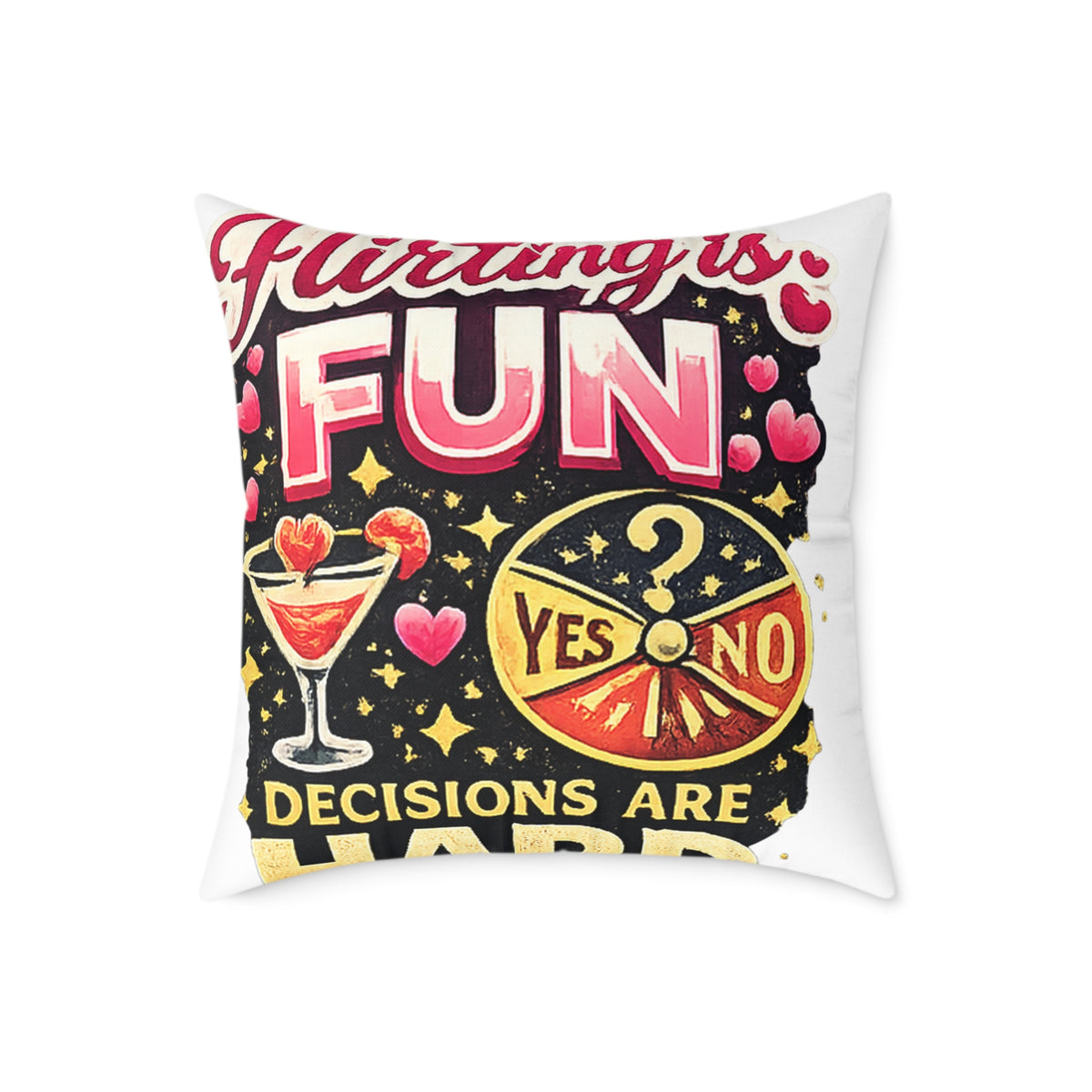 Libra Zodiac Flirting Is Fun Square Poly Canvas Pillow