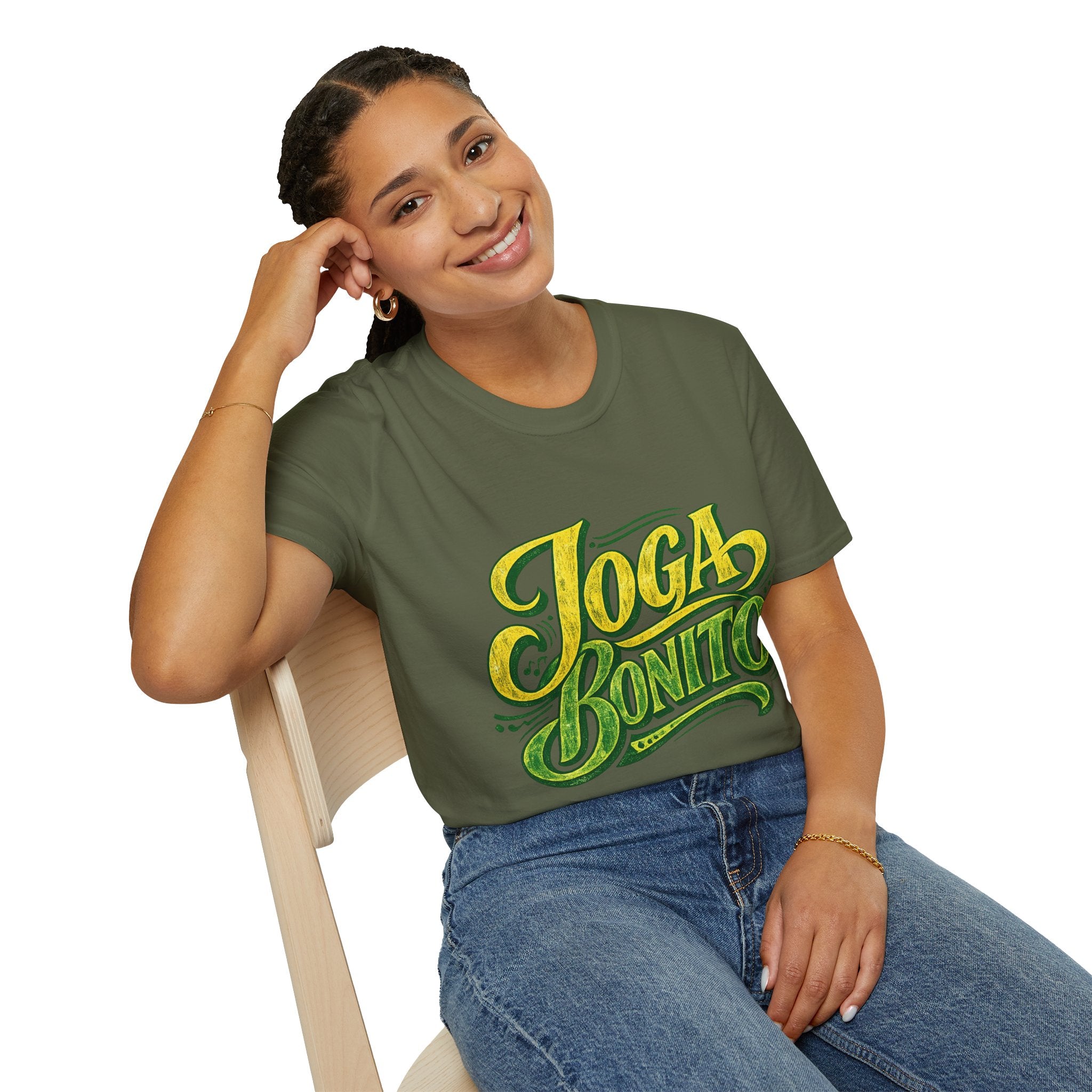 Brazil T-Shirt — 'Joga Bonito' Vintage Soccer Script Tee