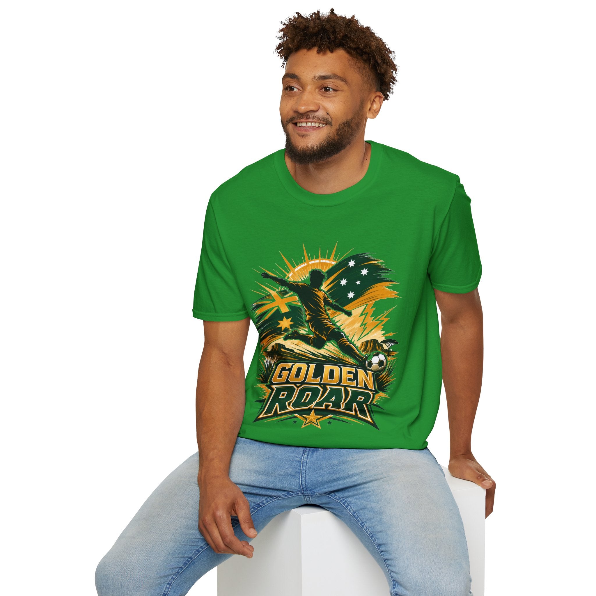 Australia Golden Roar Soccer T-Shirt — Australian Football Fan Tee