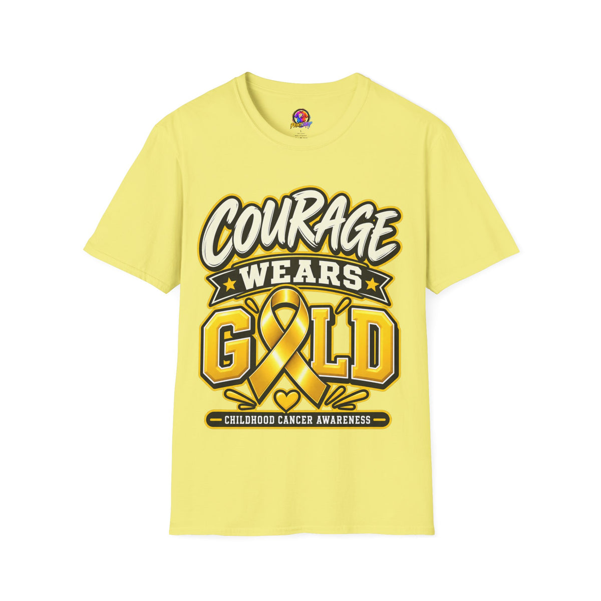 Childhood Cancer Awareness T-Shirt — "Courage Wears Gold"