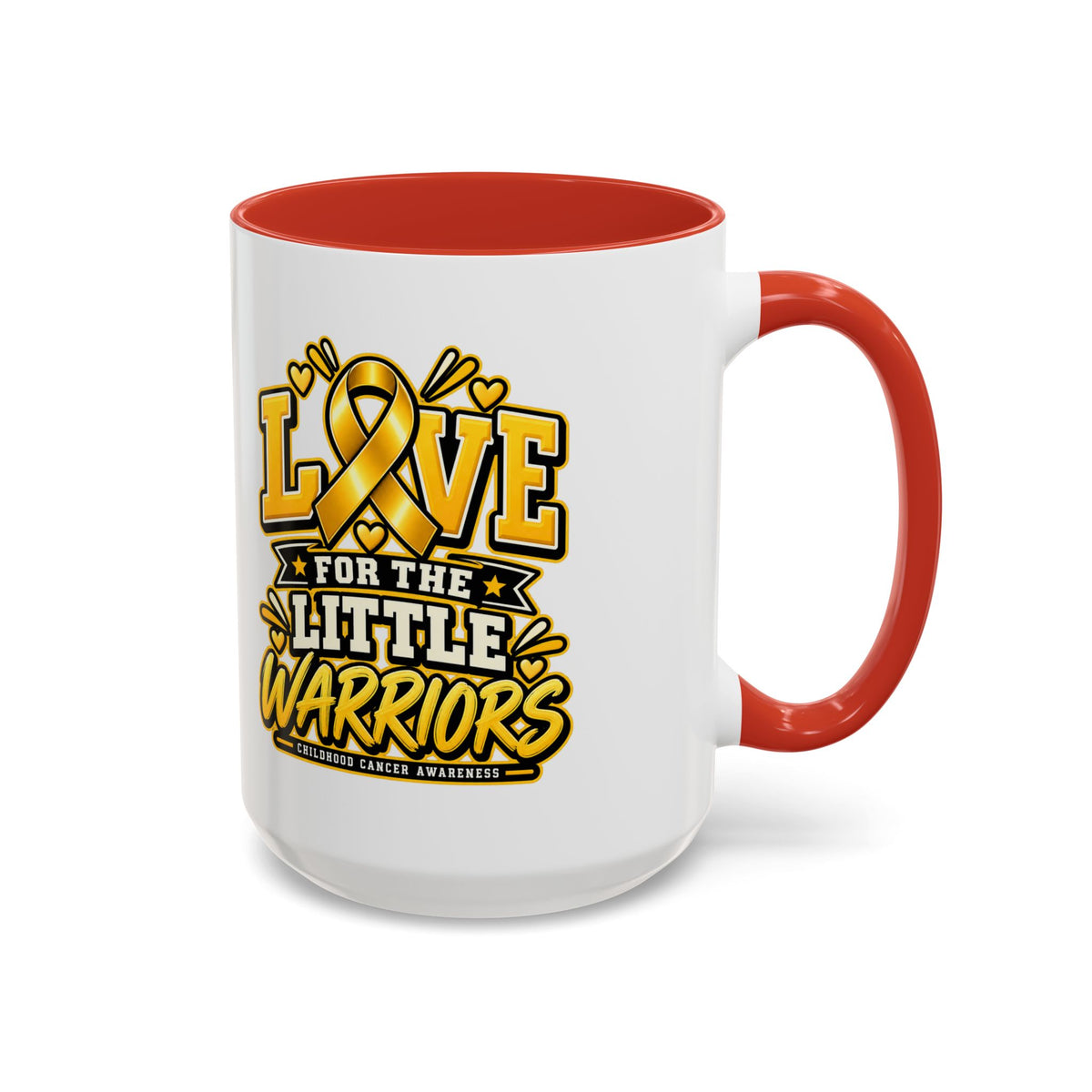 Coffee Mug — "Love for the Little Warriors" Childhood Cancer Awareness Accent Mug