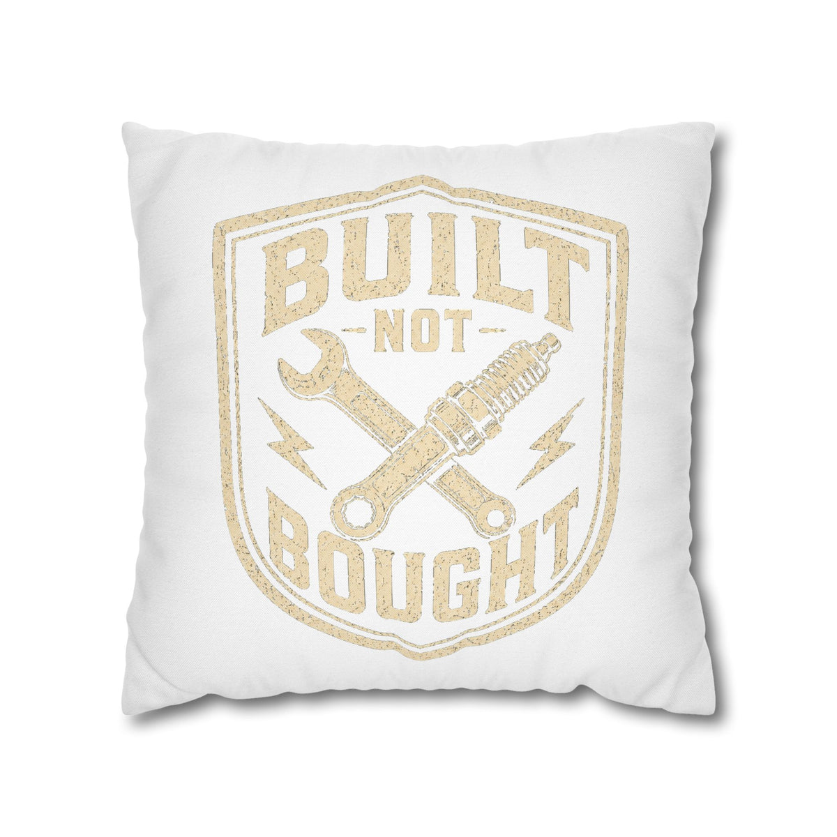 Built Not Bought Decorative Pillowcase Milo Bailey Dog Dad Mom- Mechanics & DIY Accent Cushion