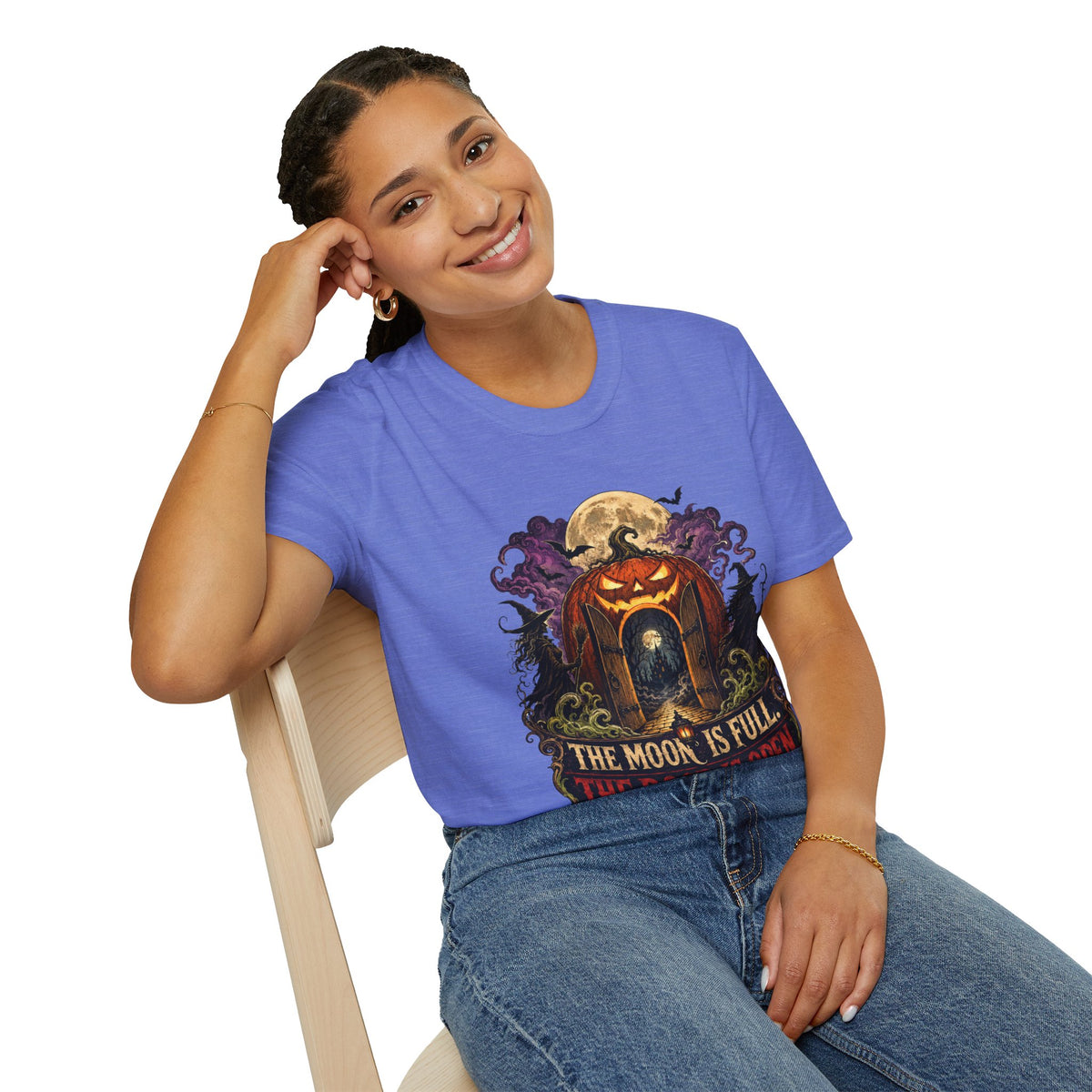 Halloween The Moon Is Full Unisex Softstyle T-Shirt