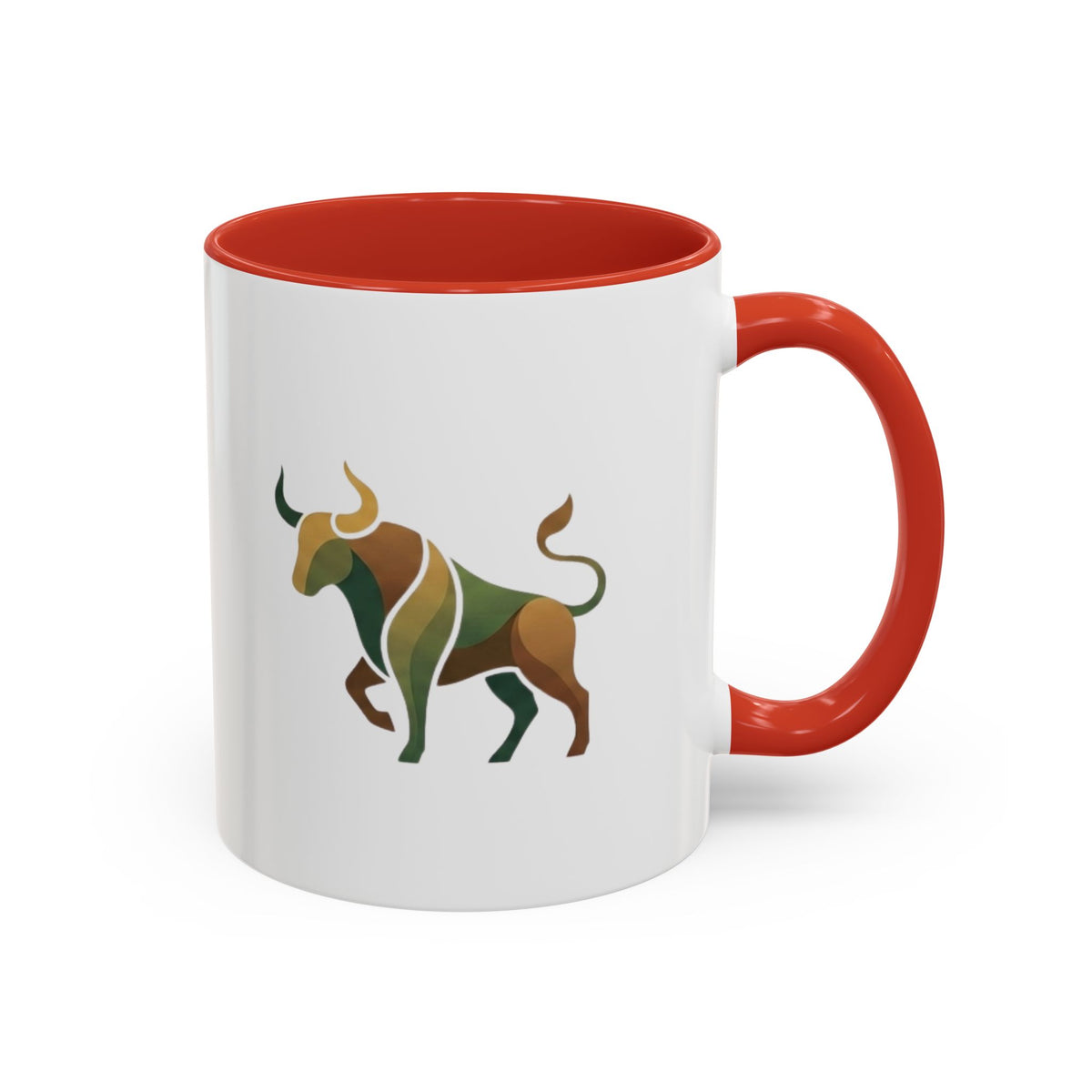 Taurus Geometric Bull Accent Coffee Mug — Taurus Zodiac Gift
