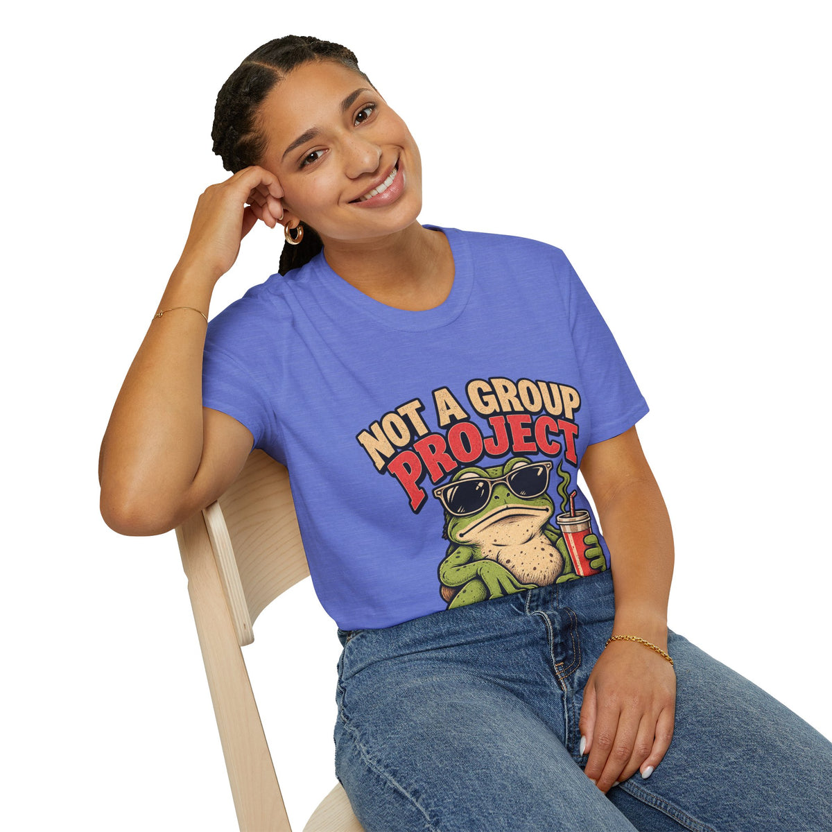 Not a Group Project Frog T-Shirt — "Socially Selective" Funny Introvert Tee