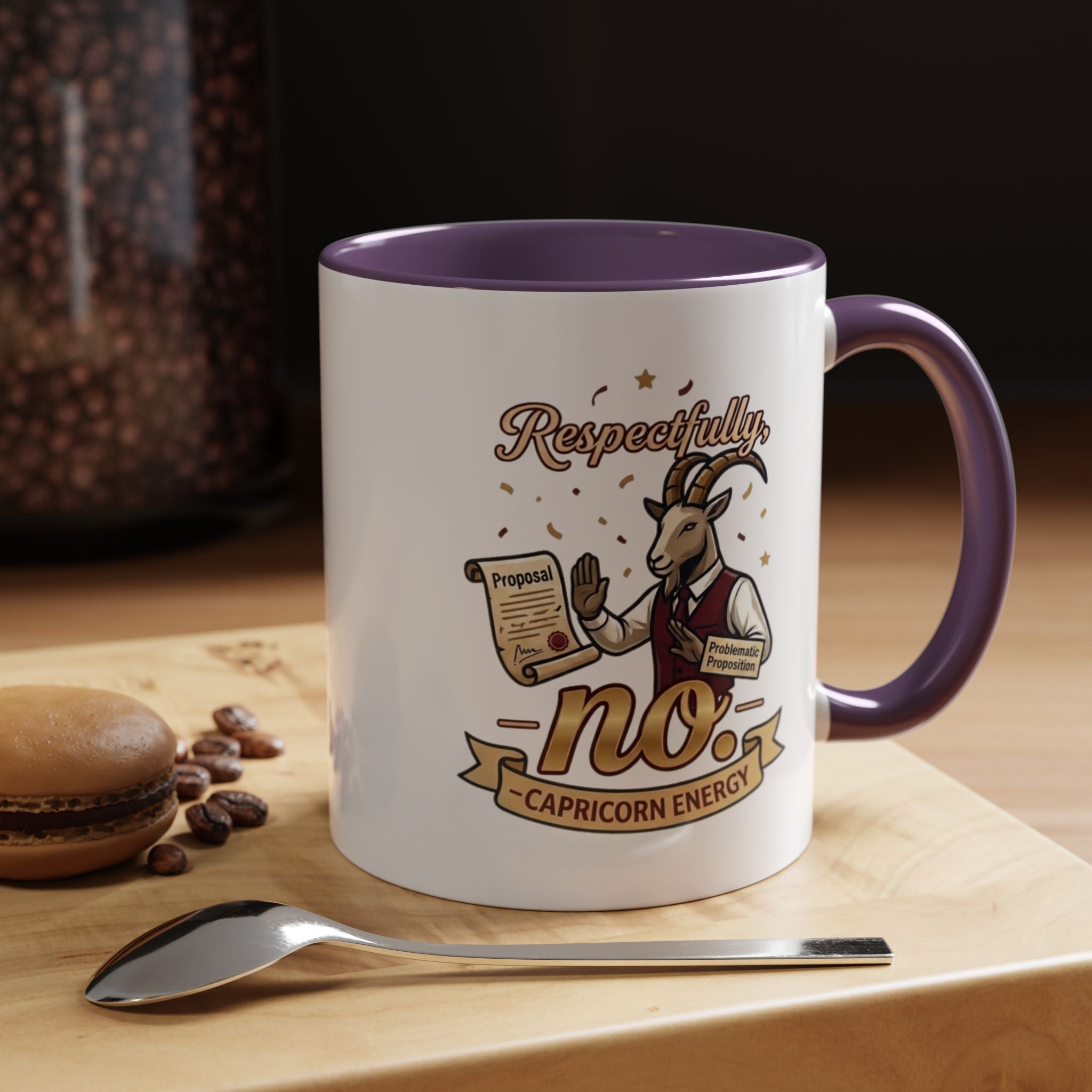 Respectfully No Capricorn Energy Coffee Mug — Zodiac Goat Astrology Gift (11/15oz)