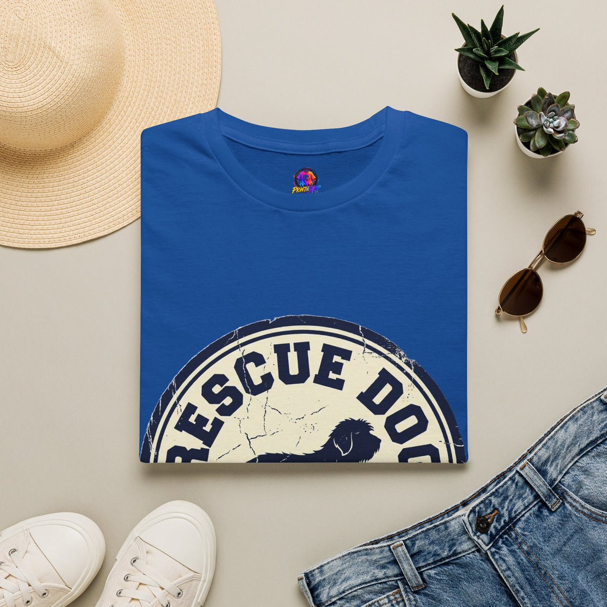 Rescue Dog Dad T-Shirt – Vintage Shelter Pup Support Tee