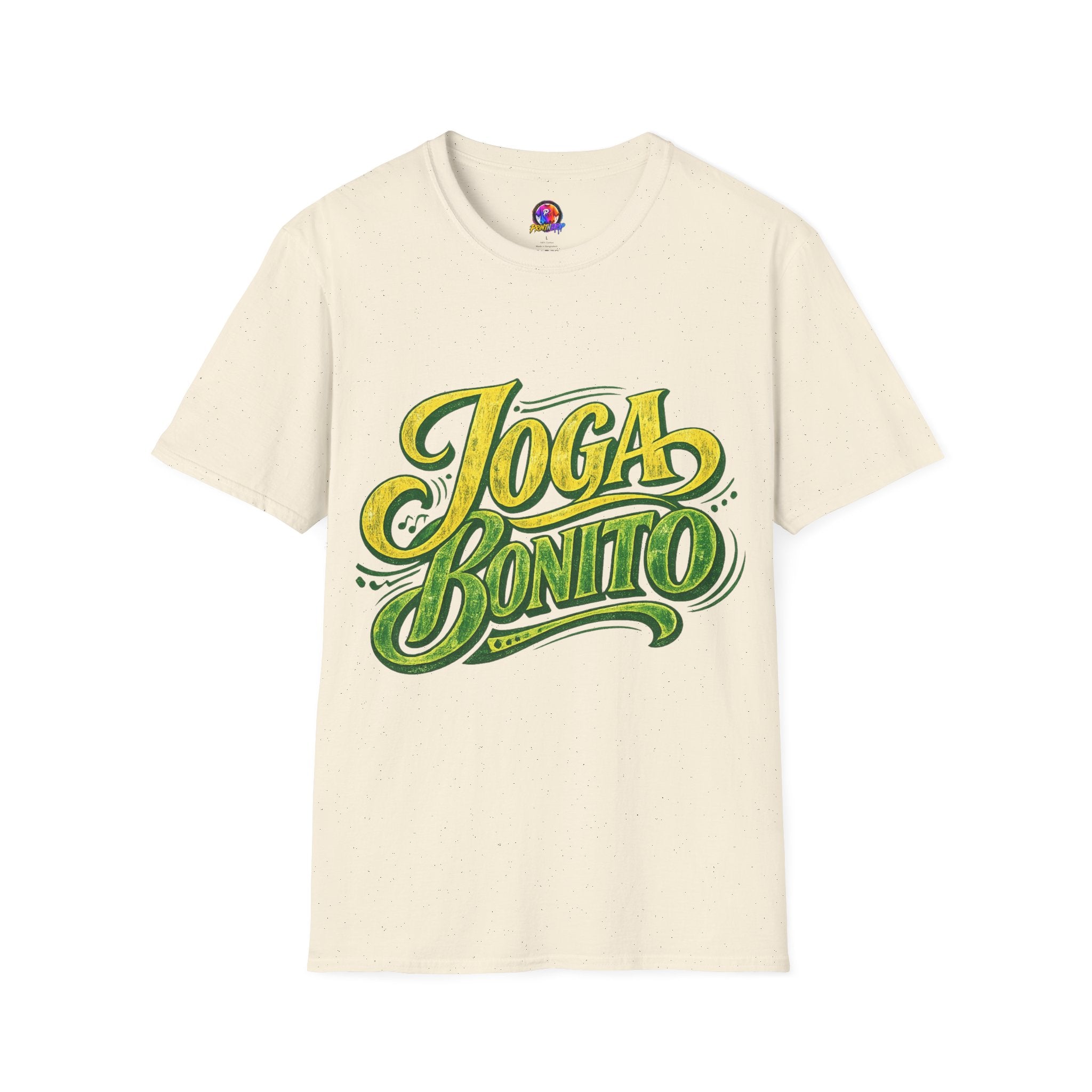 Brazil T-Shirt — 'Joga Bonito' Vintage Soccer Script Tee