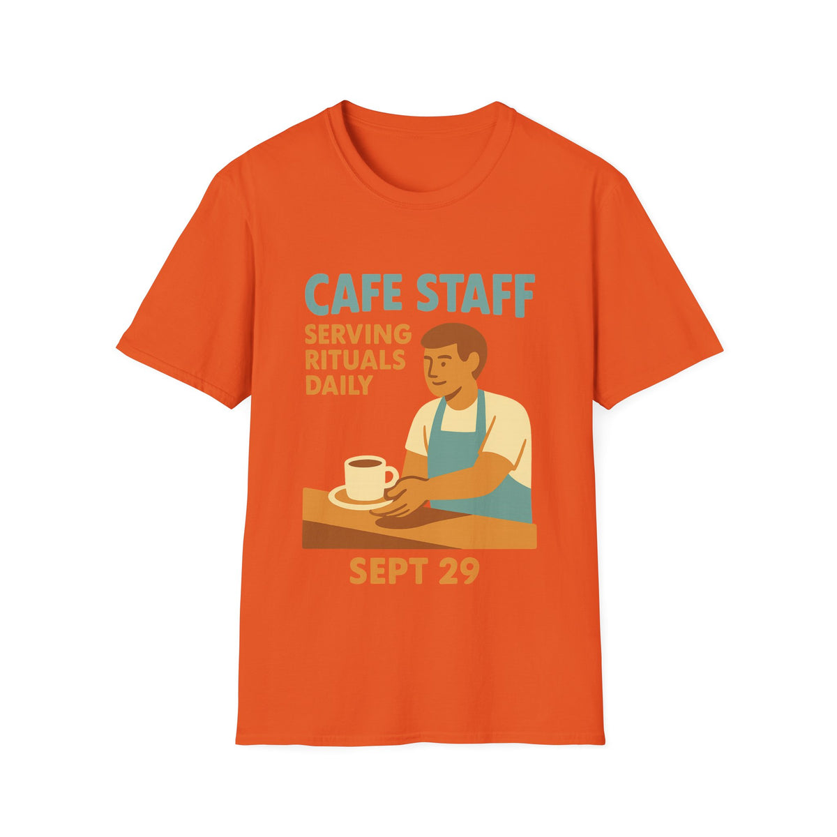 Cafe Staff Serving Rituals Daily National Coffee Day T-Shirt - Trending Now - September 2026