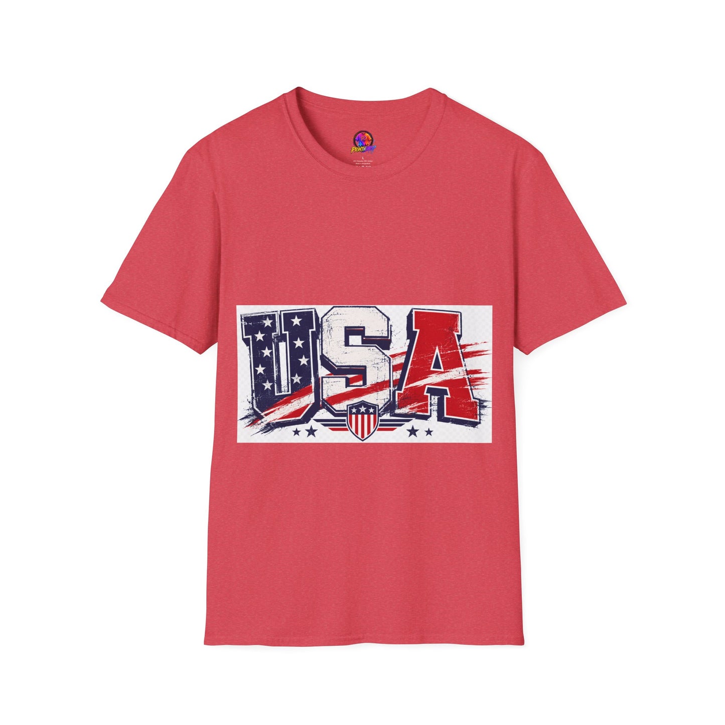 USA Flag Graphic T-Shirt — Patriotic Red White & Blue Tee