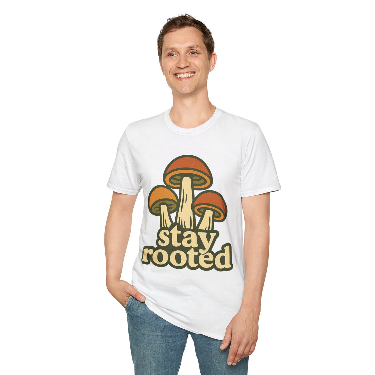 Mushroom "Stay Rooted" T-Shirt - Trending Now - September 2026